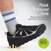 imageMens Orthopedic Diabetic Wide Running Shoes Comfortable Arch Support Plantar Fasciitis Sports Sneakers Casual Swollen Orthotic Work Tennis Walking Shoes for Foot and Heel Pain ReliefK1black