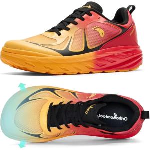 imageMens Orthopedic Diabetic Wide Running Shoes Comfortable Arch Support Plantar Fasciitis Sports Sneakers Casual Swollen Orthotic Work Tennis Walking Shoes for Foot and Heel Pain ReliefK4orange