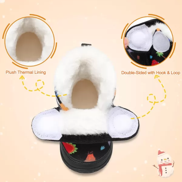 LRUN Baby Boots for Infant Toddler Boys Girls Ankle Warm Suede Plush Lining House Slippers Little Kids Winter Shoes for Indoor Outdoor WalkingBlack Dinosaur