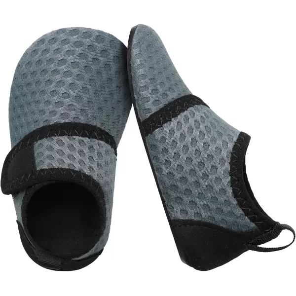 LRUN Baby Water Shoes Barefoot Skin Aqua Sock Swim Shoes for Beach Swim Pool Infant Swim ShoesAll Grey Dot