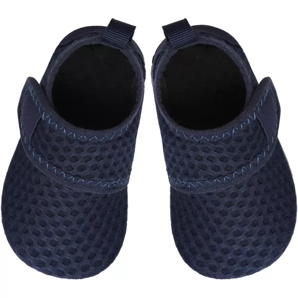 LRUN Baby Water Shoes Barefoot Skin Aqua Sock Swim Shoes for Beach Swim Pool Infant Swim ShoesAll Navy Dot