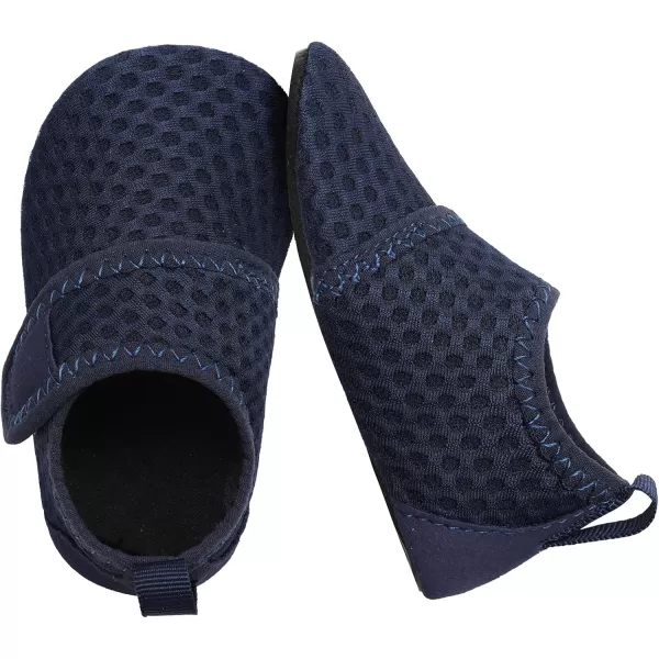 LRUN Baby Water Shoes Barefoot Skin Aqua Sock Swim Shoes for Beach Swim Pool Infant Swim ShoesAll Navy Dot