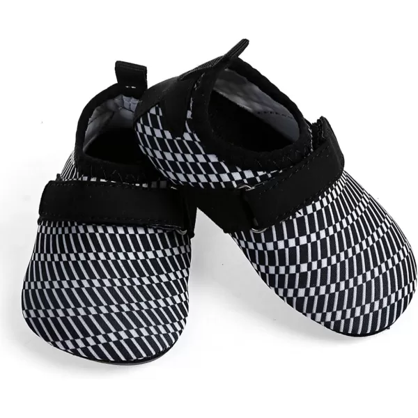 LRUN Baby Water Shoes Barefoot Skin Aqua Sock Swim Shoes for Beach Swim Pool Infant Swim ShoesBlack