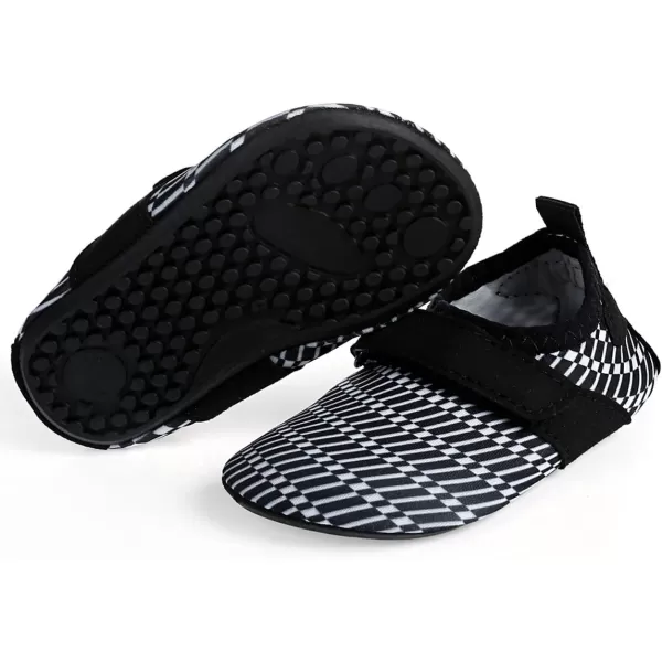 LRUN Baby Water Shoes Barefoot Skin Aqua Sock Swim Shoes for Beach Swim Pool Infant Swim ShoesBlack