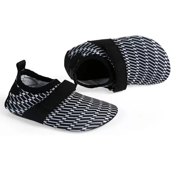 LRUN Baby Water Shoes Barefoot Skin Aqua Sock Swim Shoes for Beach Swim Pool Infant Swim ShoesBlack