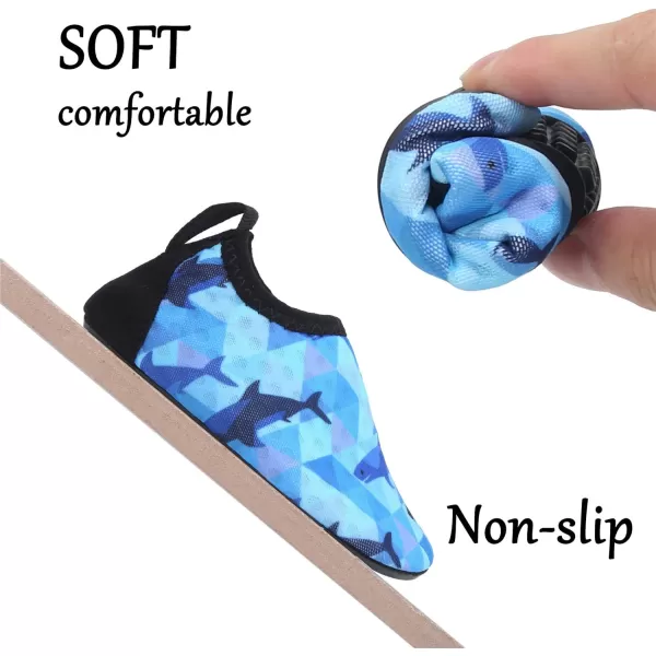 LRUN Baby Water Shoes Barefoot Skin Aqua Sock Swim Shoes for Beach Swim Pool Infant Swim ShoesBlue