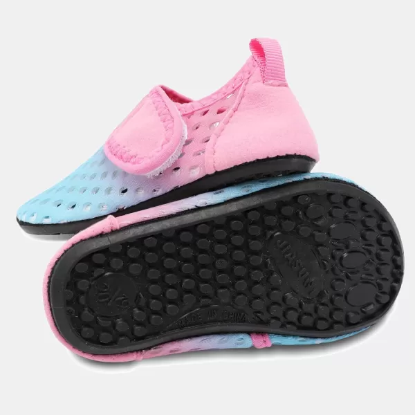 LRUN Baby Water Shoes Barefoot Skin Aqua Sock Swim Shoes for Beach Swim Pool Infant Swim ShoesBlue Pink