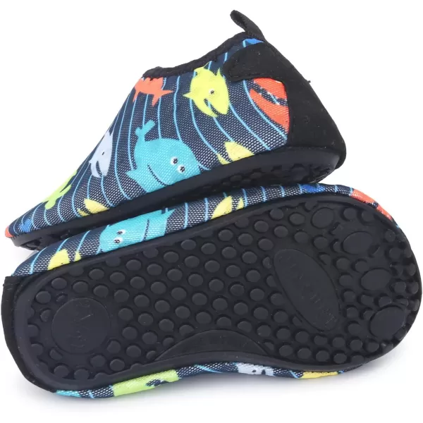 LRUN Baby Water Shoes Barefoot Skin Aqua Sock Swim Shoes for Beach Swim Pool Infant Swim ShoesColor Shark