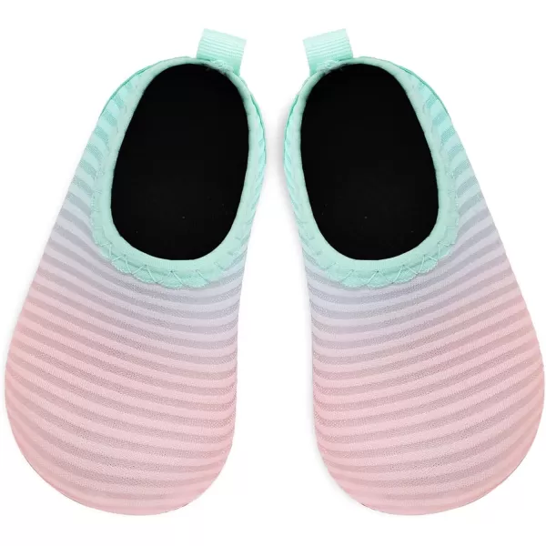 LRUN Baby Water Shoes Barefoot Skin Aqua Sock Swim Shoes for Beach Swim Pool Infant Swim ShoesG Pink