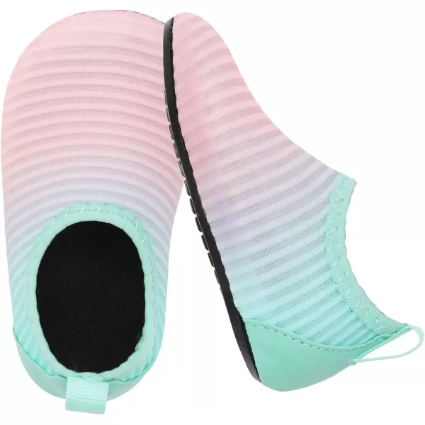 LRUN Baby Water Shoes Barefoot Skin Aqua Sock Swim Shoes for Beach Swim Pool Infant Swim ShoesG Pink