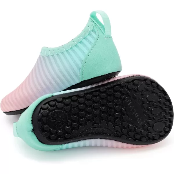 LRUN Baby Water Shoes Barefoot Skin Aqua Sock Swim Shoes for Beach Swim Pool Infant Swim ShoesG Pink