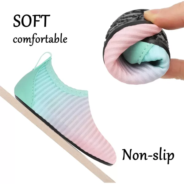 LRUN Baby Water Shoes Barefoot Skin Aqua Sock Swim Shoes for Beach Swim Pool Infant Swim ShoesG Pink