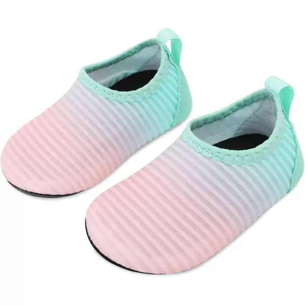 LRUN Baby Water Shoes Barefoot Skin Aqua Sock Swim Shoes for Beach Swim Pool Infant Swim ShoesG Pink