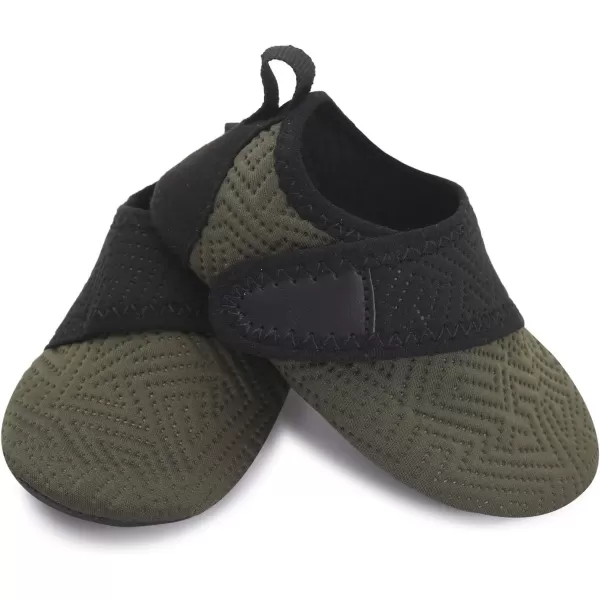 LRUN Baby Water Shoes Barefoot Skin Aqua Sock Swim Shoes for Beach Swim Pool Infant Swim ShoesGreen