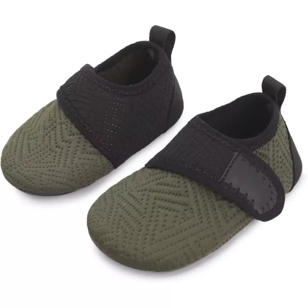 LRUN Baby Water Shoes Barefoot Skin Aqua Sock Swim Shoes for Beach Swim Pool Infant Swim ShoesGreen