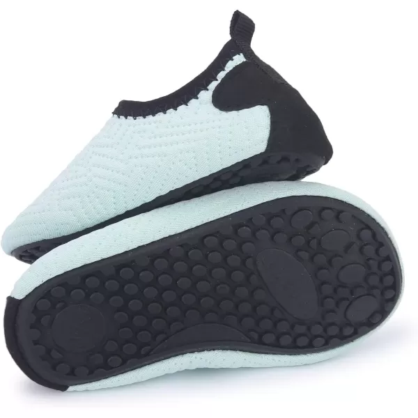 LRUN Baby Water Shoes Barefoot Skin Aqua Sock Swim Shoes for Beach Swim Pool Infant Swim ShoesLight Green