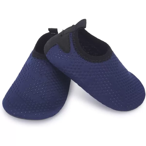 LRUN Baby Water Shoes Barefoot Skin Aqua Sock Swim Shoes for Beach Swim Pool Infant Swim ShoesNavy