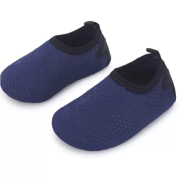 LRUN Baby Water Shoes Barefoot Skin Aqua Sock Swim Shoes for Beach Swim Pool Infant Swim ShoesNavy