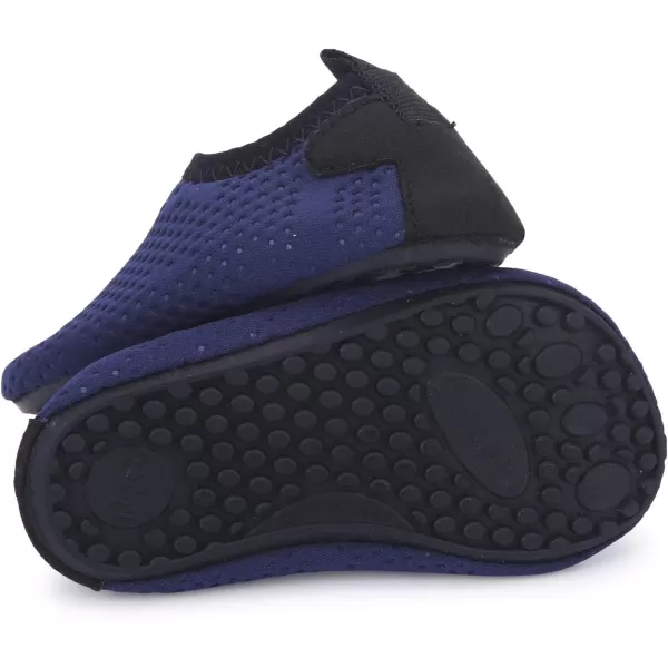 LRUN Baby Water Shoes Barefoot Skin Aqua Sock Swim Shoes for Beach Swim Pool Infant Swim ShoesNavy