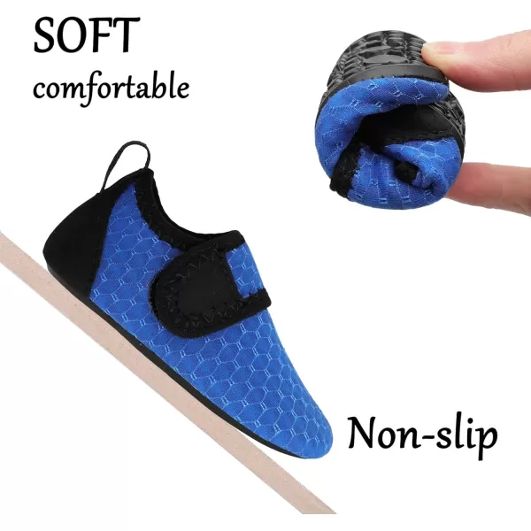 LRUN Baby Water Shoes Barefoot Skin Aqua Sock Swim Shoes for Beach Swim Pool Infant Swim ShoesNavynew