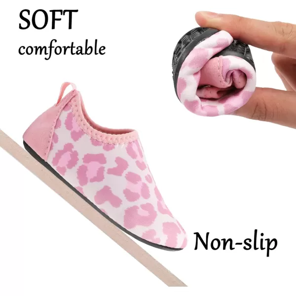 LRUN Baby Water Shoes Barefoot Skin Aqua Sock Swim Shoes for Beach Swim Pool Infant Swim ShoesPink Lips