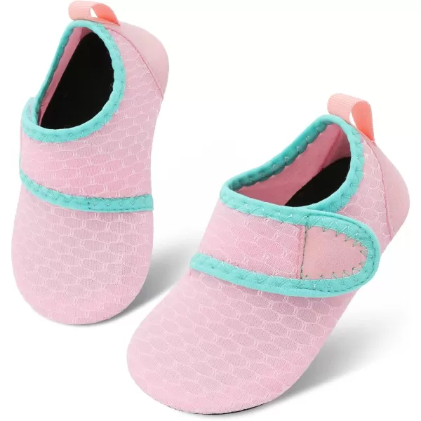LRUN Baby Water Shoes Barefoot Skin Aqua Sock Swim Shoes for Beach Swim Pool Infant Swim ShoesPinknew