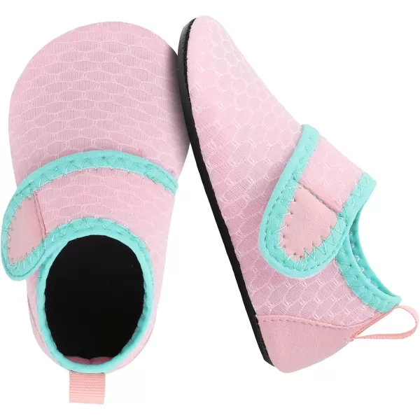 LRUN Baby Water Shoes Barefoot Skin Aqua Sock Swim Shoes for Beach Swim Pool Infant Swim ShoesPinknew