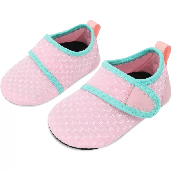 LRUN Baby Water Shoes Barefoot Skin Aqua Sock Swim Shoes for Beach Swim Pool Infant Swim ShoesPinknew