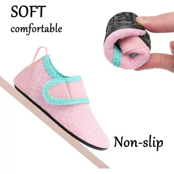 LRUN Baby Water Shoes Barefoot Skin Aqua Sock Swim Shoes for Beach Swim Pool Infant Swim ShoesPinknew