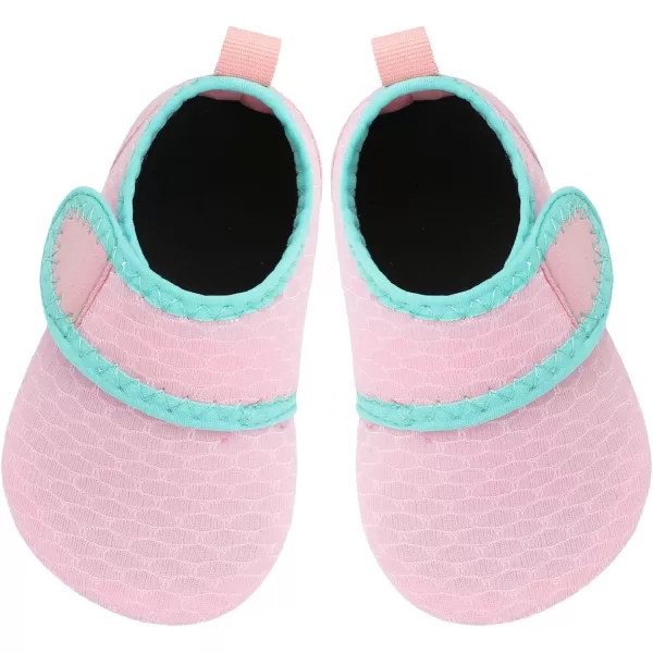 LRUN Baby Water Shoes Barefoot Skin Aqua Sock Swim Shoes for Beach Swim Pool Infant Swim ShoesPinknew
