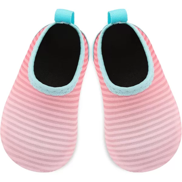 LRUN Baby Water Shoes Barefoot Skin Aqua Sock Swim Shoes for Beach Swim Pool Infant Swim ShoesPinnk Gradient