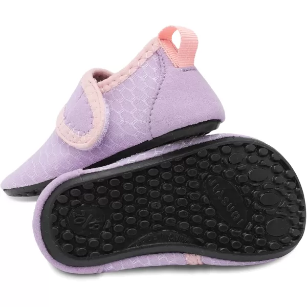 LRUN Baby Water Shoes Barefoot Skin Aqua Sock Swim Shoes for Beach Swim Pool Infant Swim ShoesPurplenew