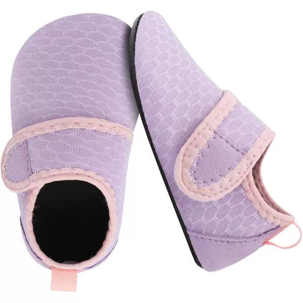 LRUN Baby Water Shoes Barefoot Skin Aqua Sock Swim Shoes for Beach Swim Pool Infant Swim ShoesPurplenew