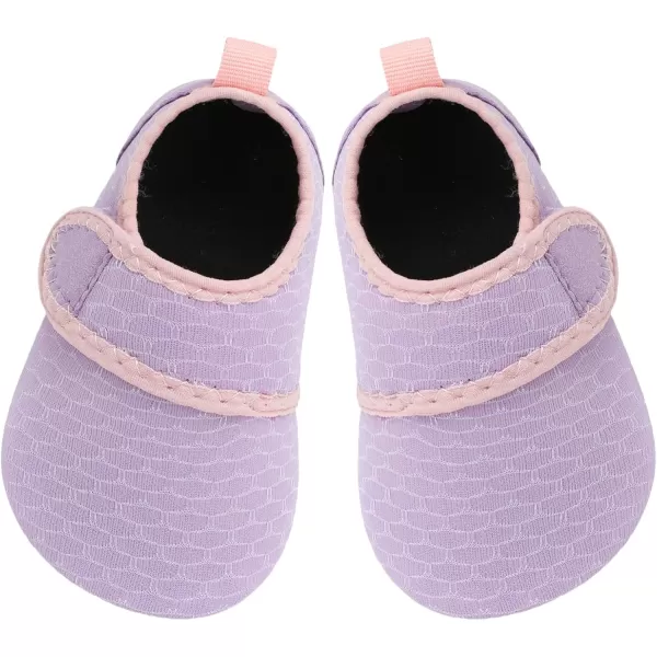 LRUN Baby Water Shoes Barefoot Skin Aqua Sock Swim Shoes for Beach Swim Pool Infant Swim ShoesPurplenew