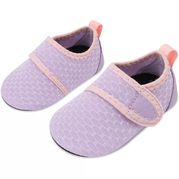 LRUN Baby Water Shoes Barefoot Skin Aqua Sock Swim Shoes for Beach Swim Pool Infant Swim ShoesPurplenew