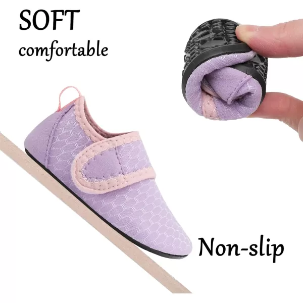 LRUN Baby Water Shoes Barefoot Skin Aqua Sock Swim Shoes for Beach Swim Pool Infant Swim ShoesPurplenew