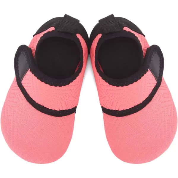 LRUN Baby Water Shoes Barefoot Skin Aqua Sock Swim Shoes for Beach Swim Pool Infant Swim ShoesStrip Orange