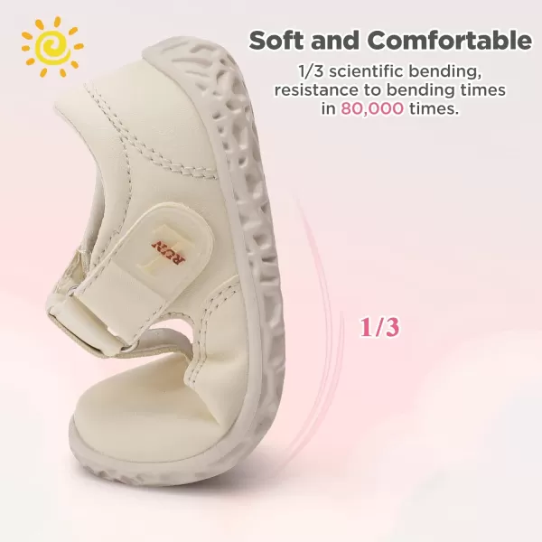 LRUN Toddler Girls Dress Shoes Lightweight Mary Jane Shoes for Girls AntiSlip School Shoes for Toddler GirlsBeige
