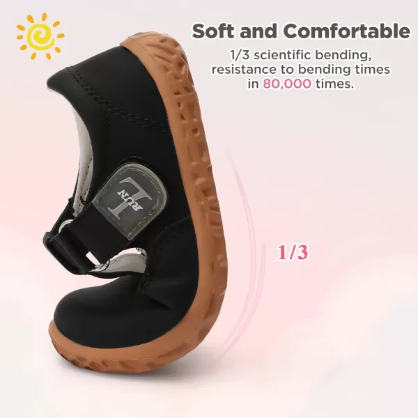 LRUN Toddler Girls Dress Shoes Lightweight Mary Jane Shoes for Girls AntiSlip School Shoes for Toddler GirlsBlack
