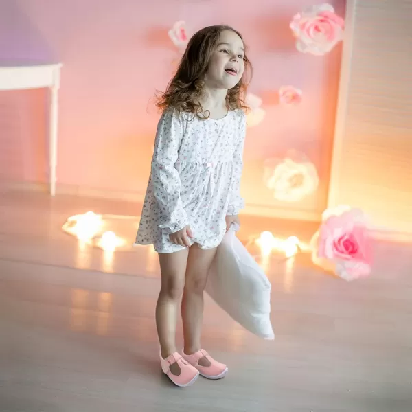 LRUN Toddler Girls Dress Shoes Lightweight Mary Jane Shoes for Girls AntiSlip School Shoes for Toddler GirlsPink