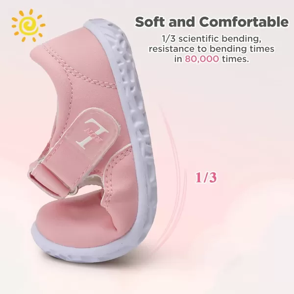 LRUN Toddler Girls Dress Shoes Lightweight Mary Jane Shoes for Girls AntiSlip School Shoes for Toddler GirlsPink