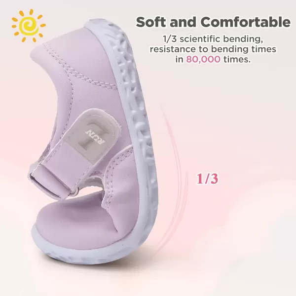 LRUN Toddler Girls Dress Shoes Lightweight Mary Jane Shoes for Girls AntiSlip School Shoes for Toddler GirlsPurple
