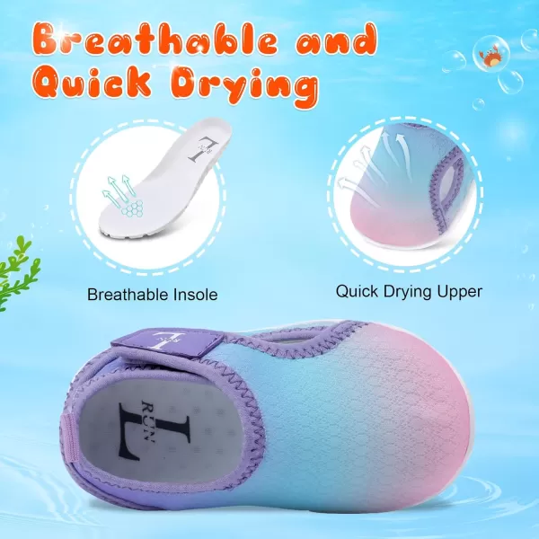 LRUN Toddler Shoes Boys Girls Barefoot Sneaker NonSlip Kids Water Shoes Wide Walking Shoes Baby Quick Dry Breathable Summer Socks Shoes for Outdoor IndoorPink Blue