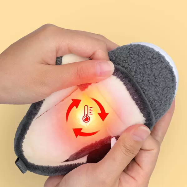 LRUN Toddler Slippers for Girls Boys Warm Household Shoes Kids Winter Slippers with Microfleece Lining for Indoor OutdoorDark Grey
