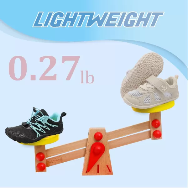 LRUN Toddler Sneakers Boys Girls Barefoot Summer Walking Shoes Toddler Boy Tennis Shoes Mesh LightweightBeige