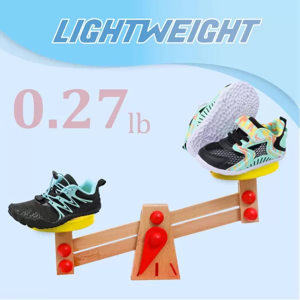 LRUN Toddler Sneakers Boys Girls Barefoot Summer Walking Shoes Toddler Boy Tennis Shoes Mesh LightweightBlack Blue
