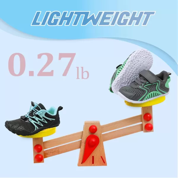 LRUN Toddler Sneakers Boys Girls Barefoot Summer Walking Shoes Toddler Boy Tennis Shoes Mesh LightweightDark Grey