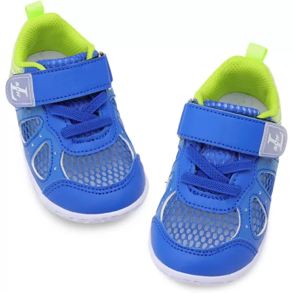 LRUN Toddler Sneakers Boys Girls Barefoot Summer Walking Shoes Toddler Boy Tennis Shoes Mesh LightweightG Blue Yellow