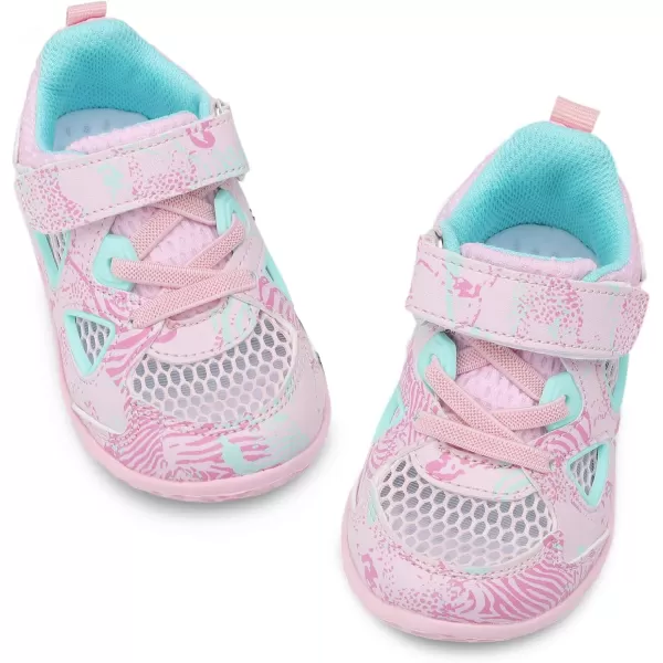 LRUN Toddler Sneakers Boys Girls Barefoot Summer Walking Shoes Toddler Boy Tennis Shoes Mesh LightweightPink Spots