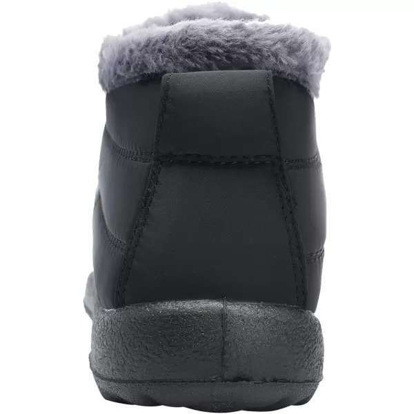 LRUN Womens Boots Ankle Snow Boots Wide Slip on Mens Winter Boots Warm Lightweight Outdoor Footwear BarefootBlack